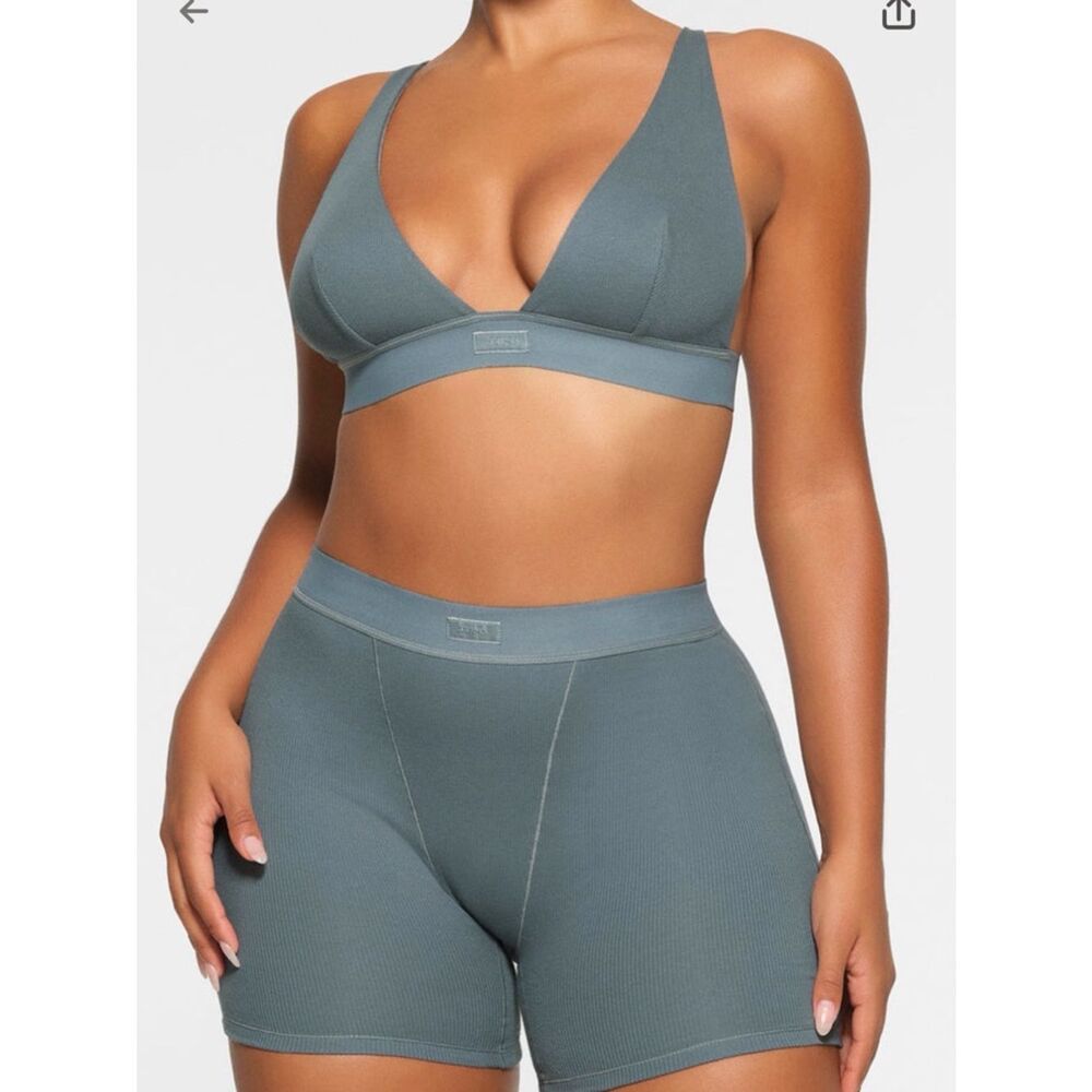 SKIMS Cotton Rib Boxer Kyanite